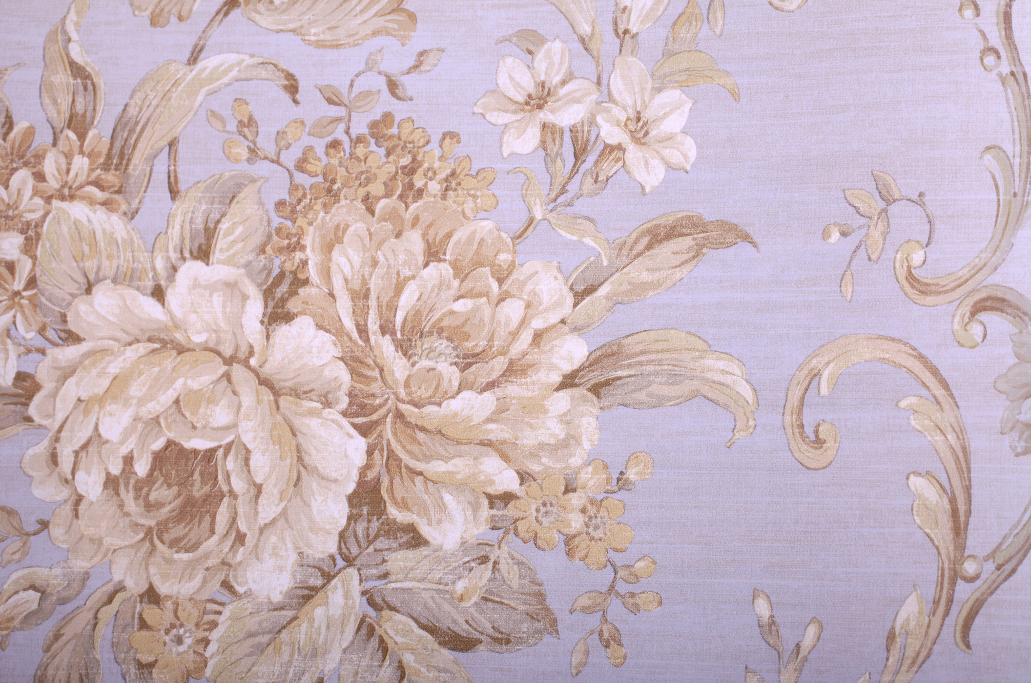 Vintage wallpaper with floral pattern